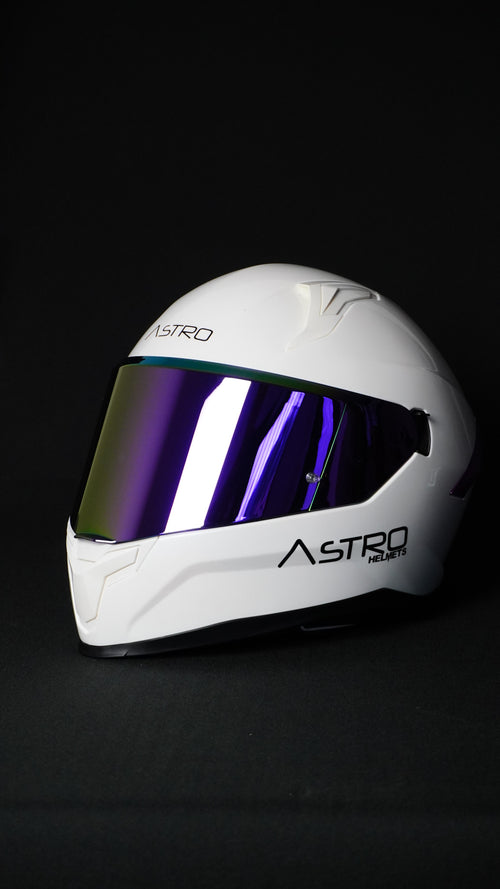 CASCO ASTRO HELMETS¨BLANCO/SPOILER MORADO