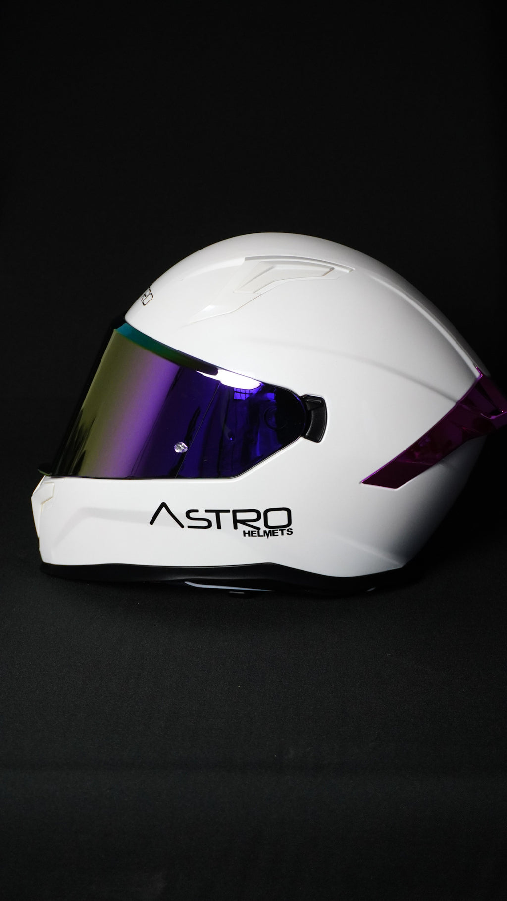 CASCO ASTRO HELMETS¨BLANCO/SPOILER MORADO