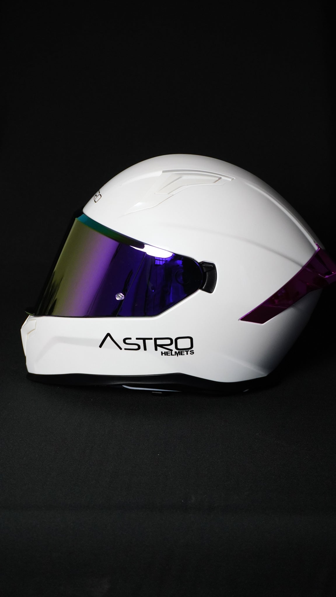 CASCO ASTRO HELMETS¨BLANCO/SPOILER MORADO