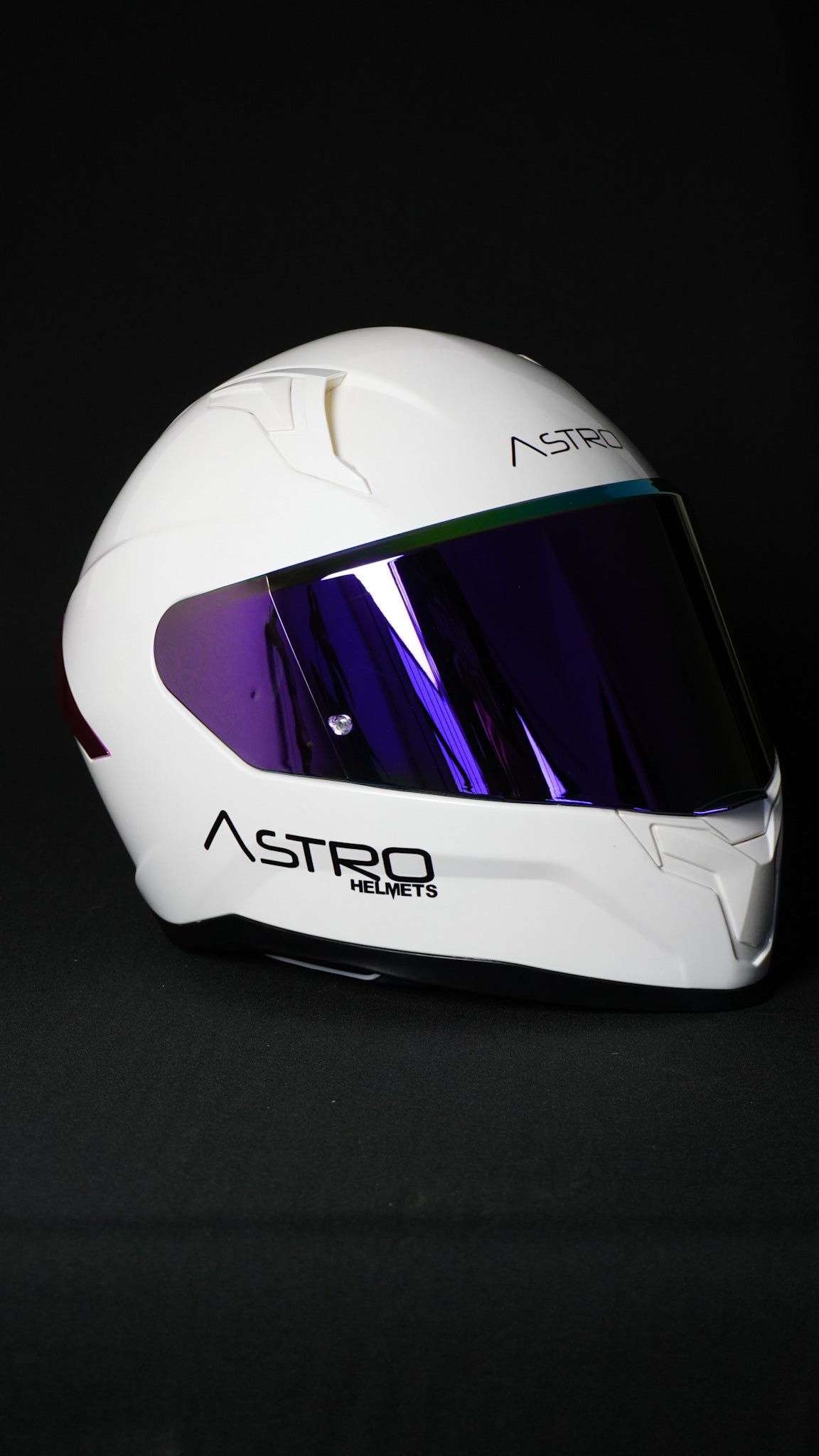 CASCO ASTRO HELMETS¨BLANCO/SPOILER MORADO