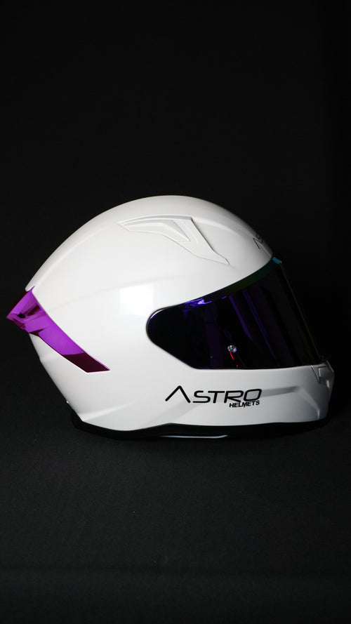 CASCO ASTRO HELMETS¨BLANCO/SPOILER MORADO
